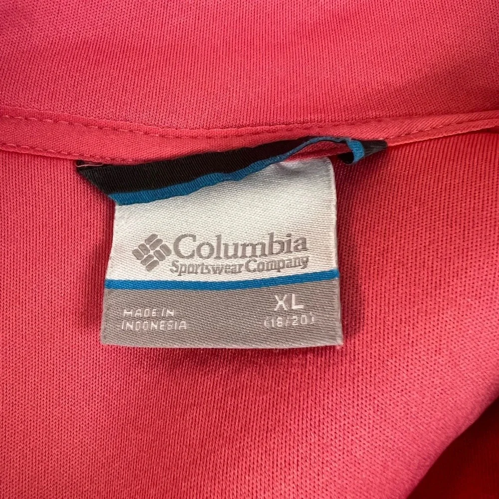 Columbia Coral Pink Fuzzy Fleece Jacket XL Full‎ Zip Girls Outdoor, Cozy READ